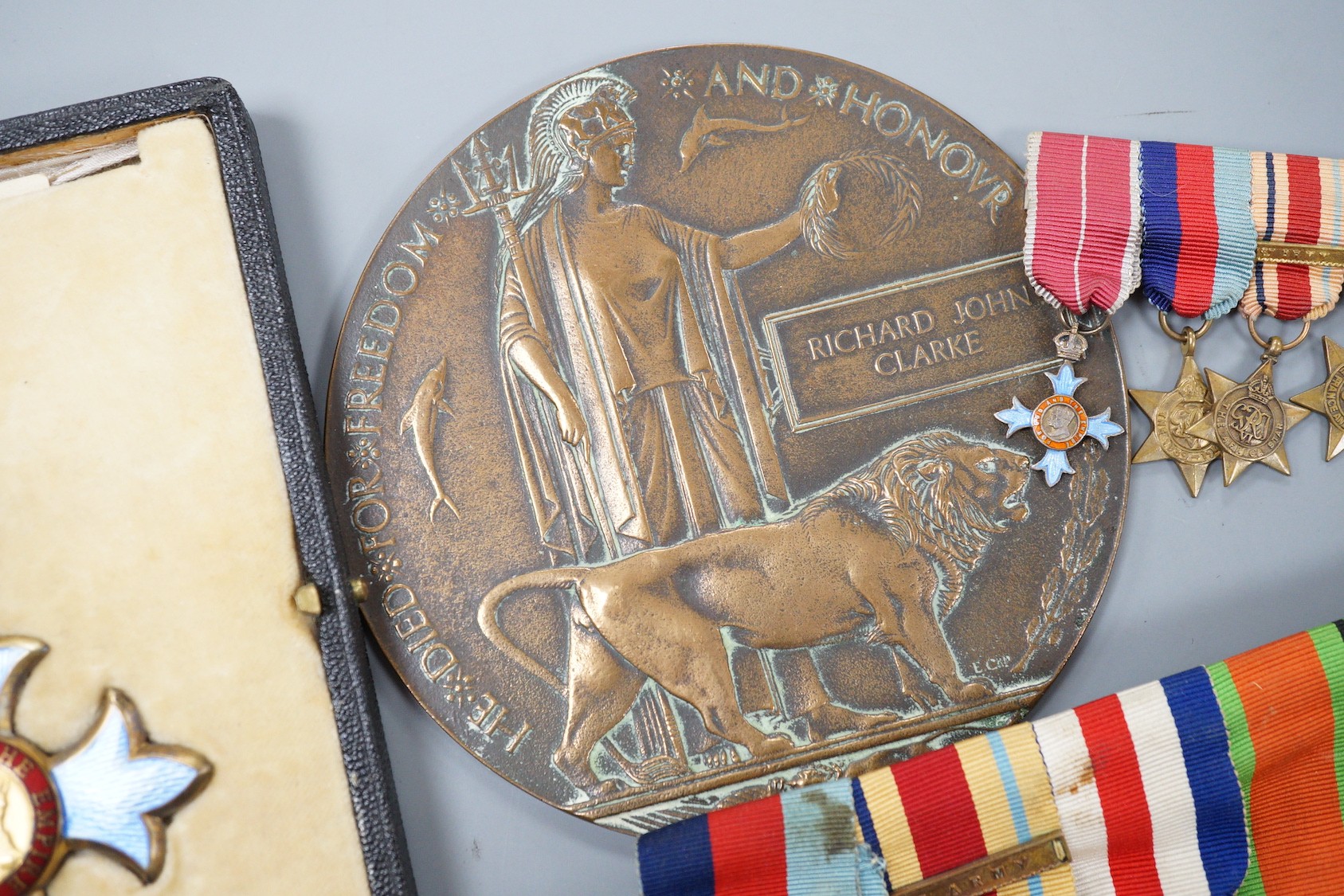 WW2 medal group and Military CBE to Brigadier T. H. Clarke, mentioned in dispatches three times for his actions at Narvik 1940, North Africa 1942 1st Army, Northwest Europe 1944 2nd Army Normandy to Luneberg, CBE awarded